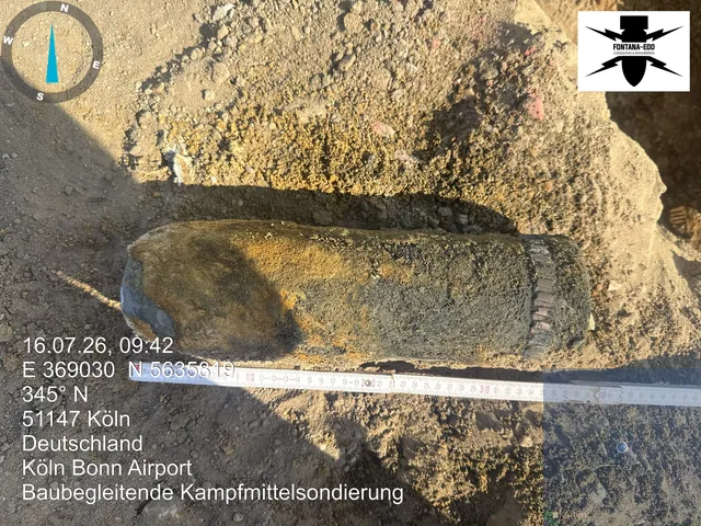 Geschossmunition – dokumentierter Kampfmittelfund.