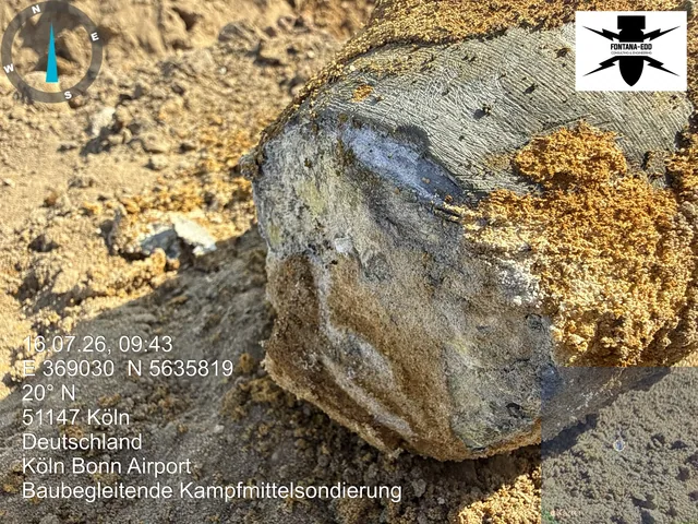 Geschossmunition – dokumentierter Kampfmittelfund.