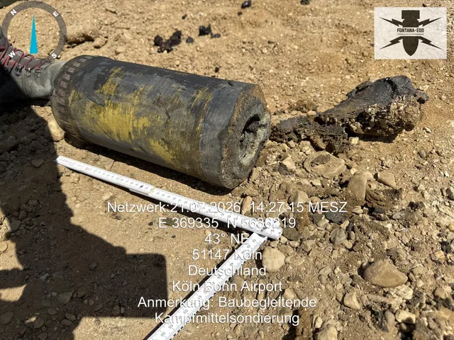 Geschossmunition – dokumentierter Kampfmittelfund.