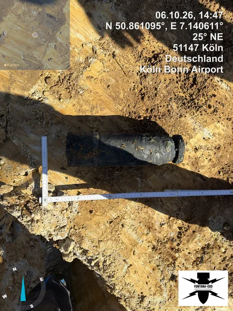 Geschossmunition – dokumentierter Kampfmittelfund.